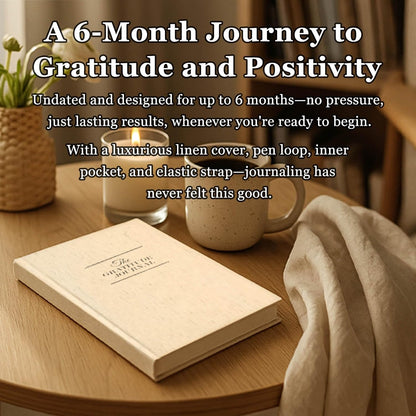 The Gratitude Journal 2026: Daily Gratitude Practice to Inspire Thankfulness, Mindfulness, Positivity, Happiness, Upgraded with Pen Holder, Inner Pocket & Elastic Closure Band (Beige)