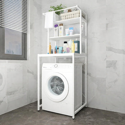 Gdrasuya10 3 Tier Over the Washer and Dryer Storage Shelf, Black Washing Machine Storage Utility Rack Freestanding Laundry Storage Shelf Organizer Space Save for Laundry Room Organization