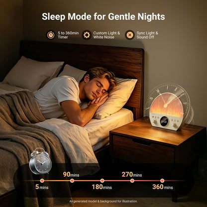 NEEWER NF03 Sunrise Alarm Clock Smart Wake Up Light, AI App Control, Timer