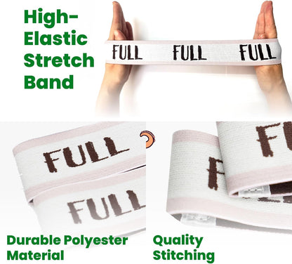 ECOHomes Bed Sheet Organizer Label Bands (King 4PCs Pack, Cream) | Storage Size Label Bands, Bed Sheets Set Organizers, Linen Closet Organization, Elastic Bedding Band, for Organizing Bedsheet
