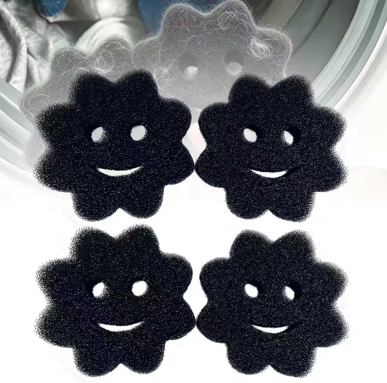 Reusable Pet Hair Remover for Laundry, Efficient Dog Cat Hair & Dander Catcher for Washing Machine and Dryer, Soft Fabric Lint Remover Effectively Remove Pet Fur Fluff from Clothes and Bedding （2PCS）