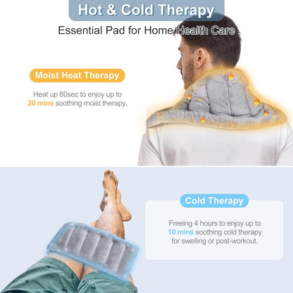 SuzziPad Microwave Heating Pad for Muscle Soreness Fatigue, 7"X16", Gray