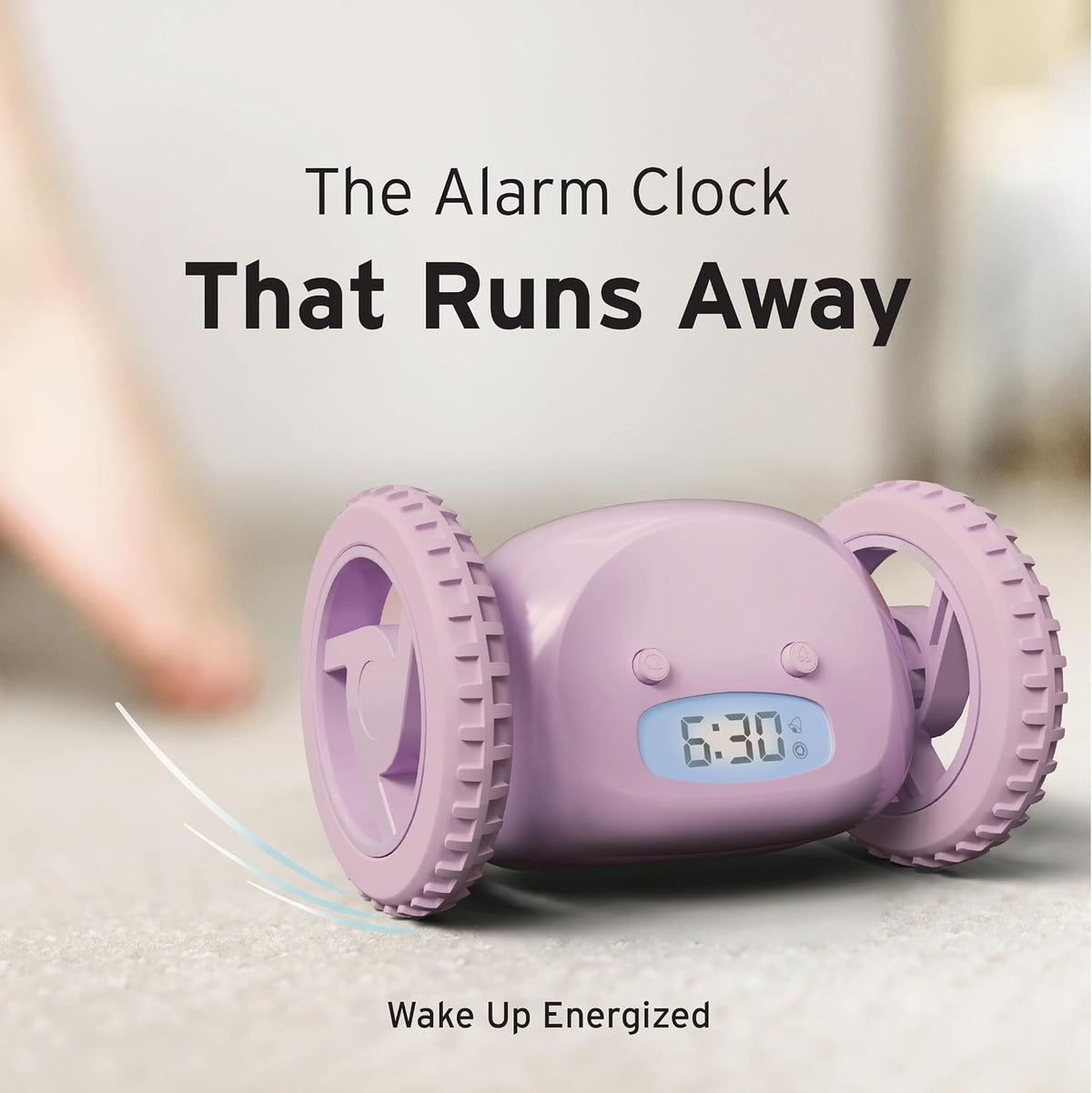 CLOCKY Alarm Clock on Wheels – Loud Rolling Alarm Clock for Heavy Sleepers