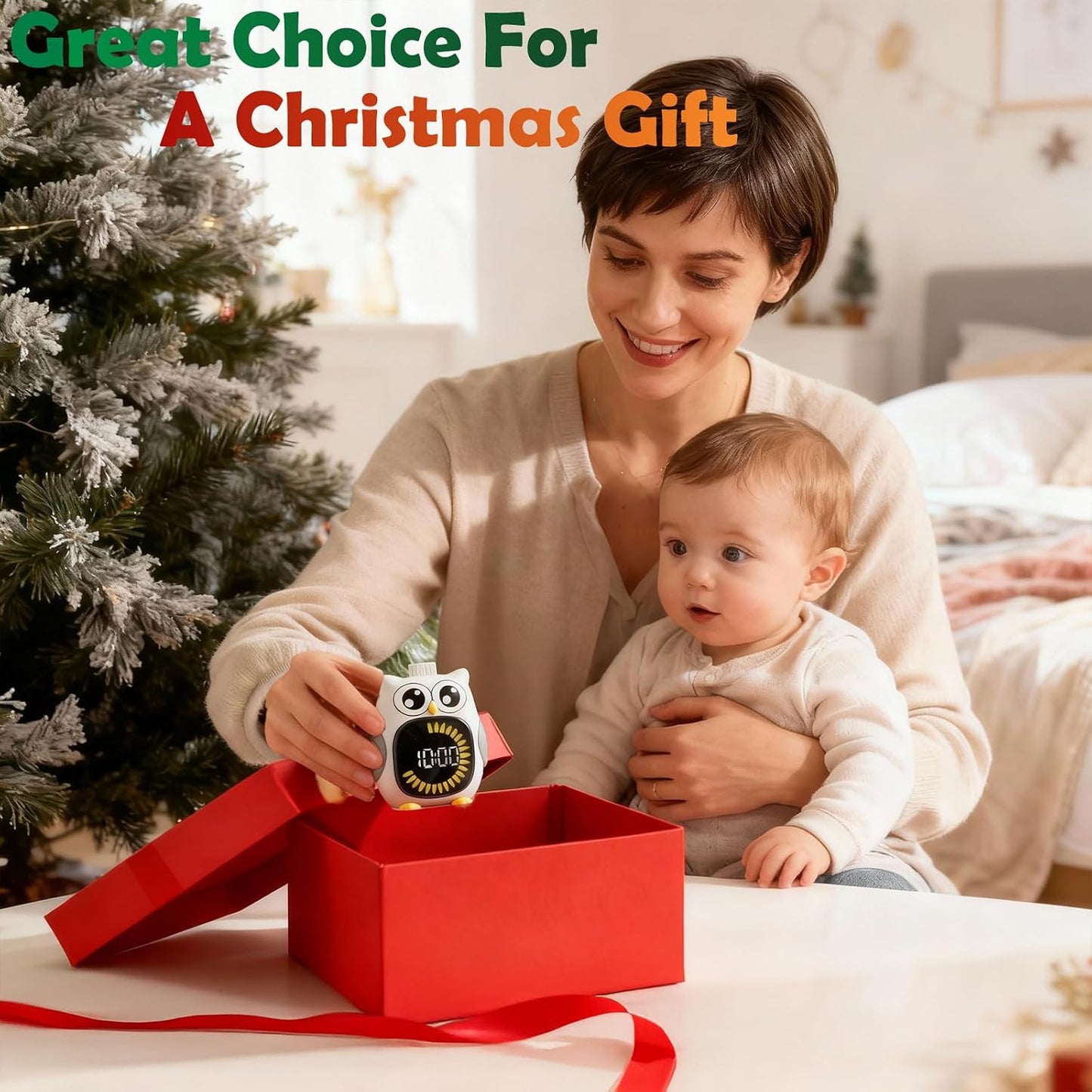 Grey Big-Eyed Owl Visual Timer for Kids,Classroom Timer | Time Out Timer,Up to 99Minutes Small Visual Timer,For Yoga ,For Kitchen，For Home