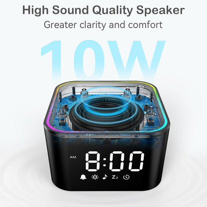 2-in-1 Sound Machine Alarm Clock: 30 Non-Looping Sounds, Compact