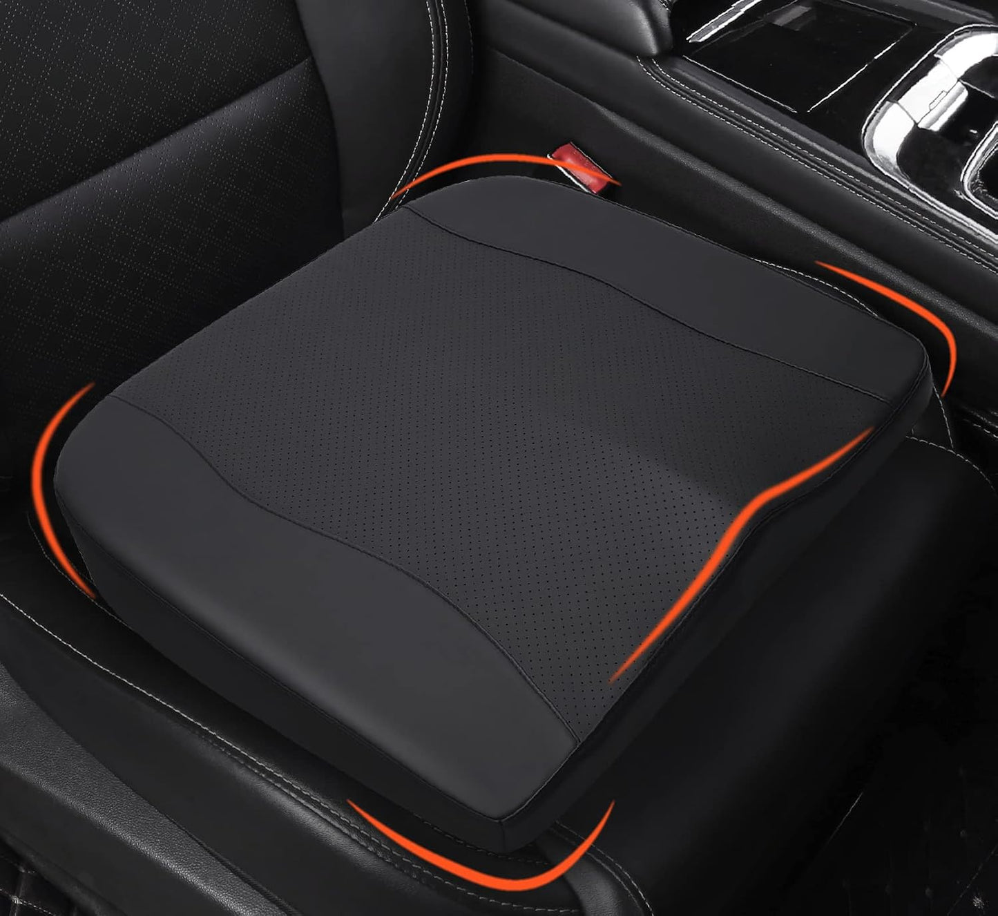 Lofty Aim Car Seat Cushion, Memory Foam Car Seat Cushions for Long Driving | Comfy Car Seat Pillow for Pain Relief, Driver Seat Cushion Adds Height, Butt Cushion for Car, Truck, Office Chair, Black
