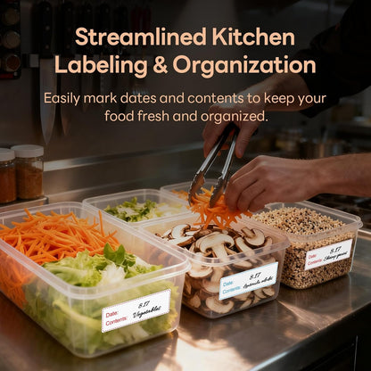 1" x 3" Removable Freezer Labels, 350 Labels, 2 Colors | Preprinted Date and Contents Fields Speed Food Rotation, Removable Adhesive Is Designed for Containers Used in Cold Storage