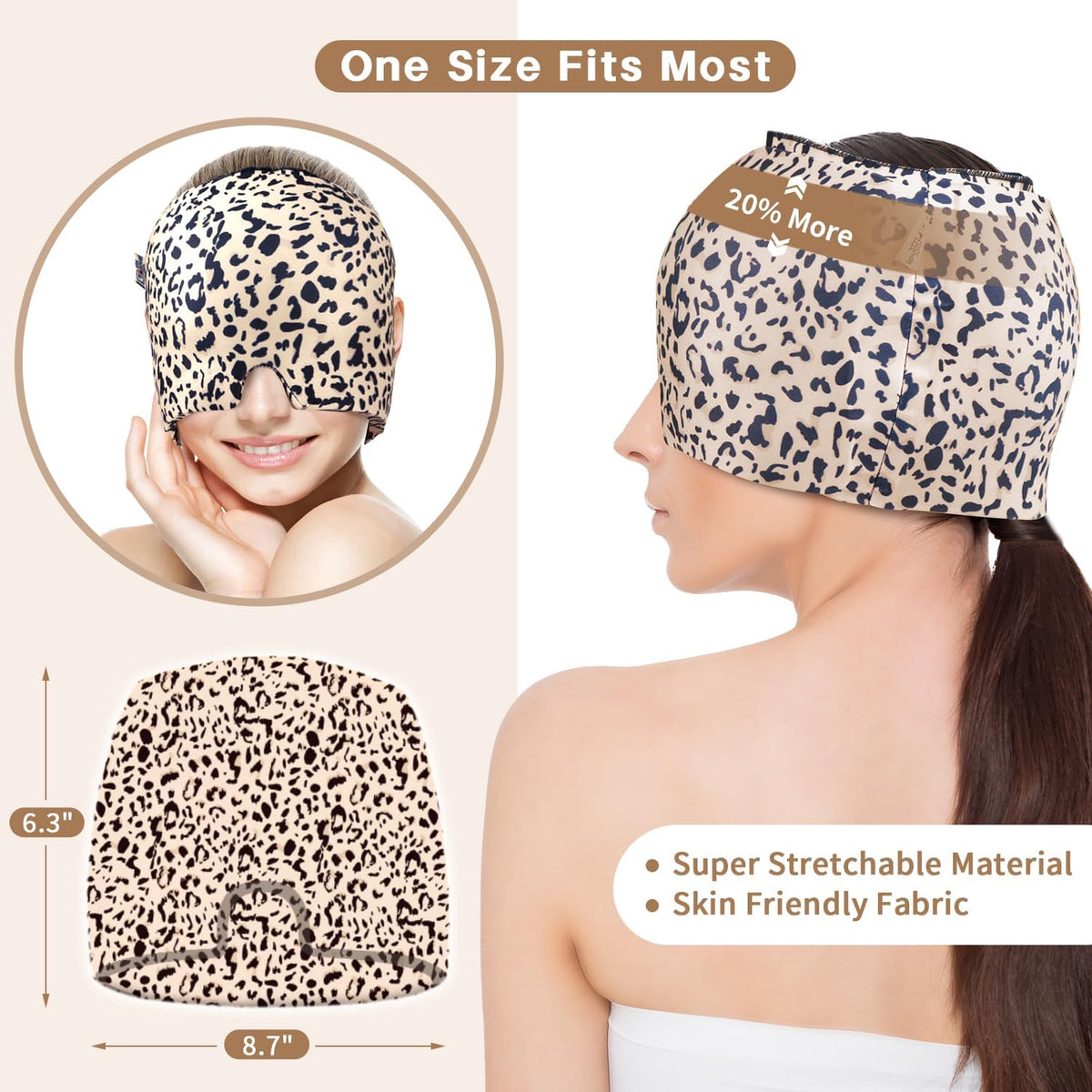 my novel things Migraine Relief Cap, Ice Headache Relief Mask Cold Cap Set
