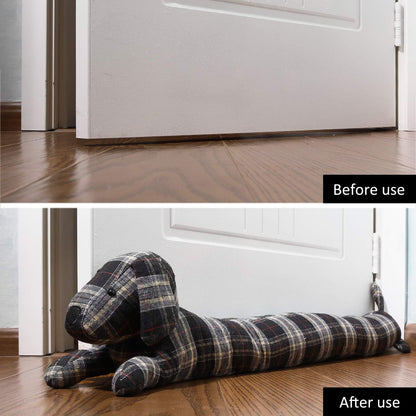 SWISSELITE 36 Inch Under Door Stopper, Decorative Door Noise Blocker | Weighted 3.2 Pounds Animal Air Draft Stopper Soundproof Energy Saver for Door & Window