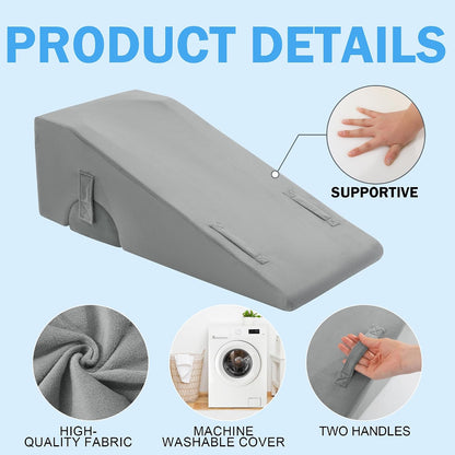 ROYALAY Knee Replacement Pillow, Leg Pillow for Knee Surgery Recovery with Different Height, Leg Surgery Recovery Equipment for Hip Foot Ankle, Double