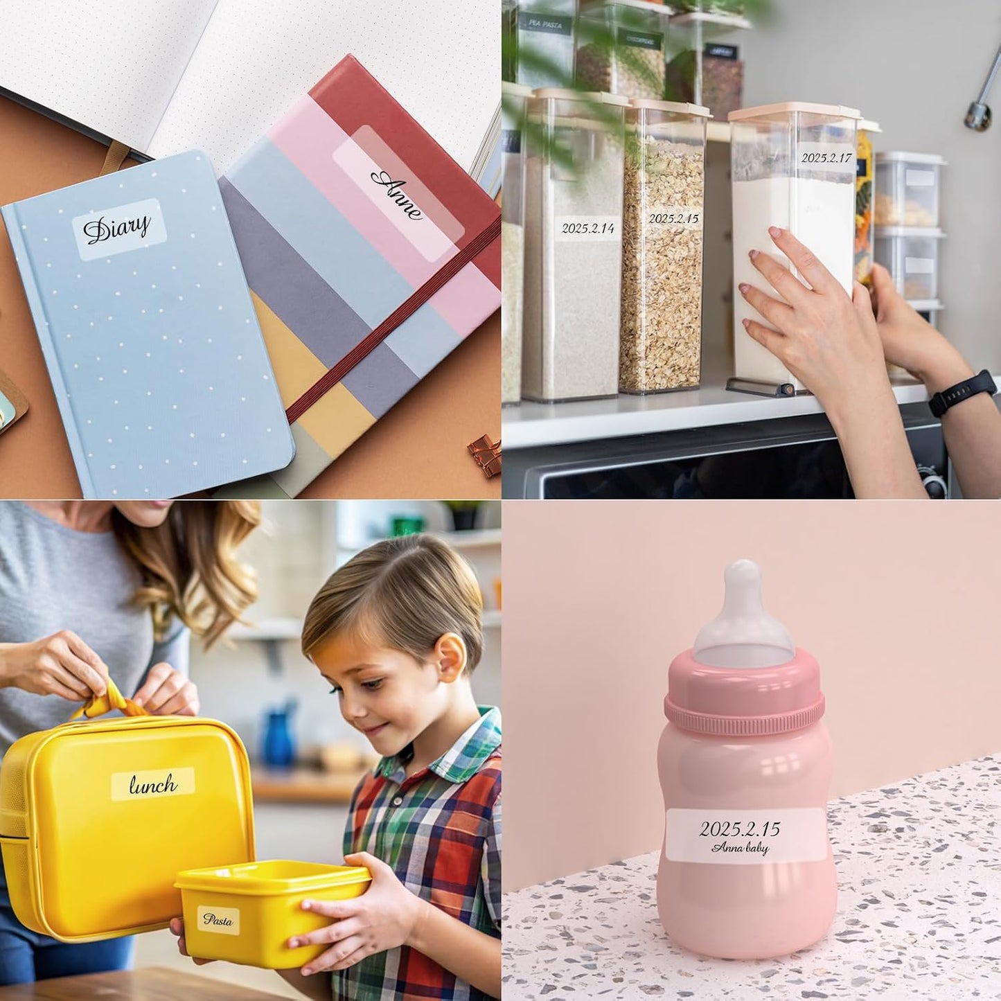 1000 Blank Removable Freezer Labels, Blank Removable Labels Water Oil Resistant with Perforation Line for Food Containers Jars Pantry Organization (Each Measures 1x 3 Inch)