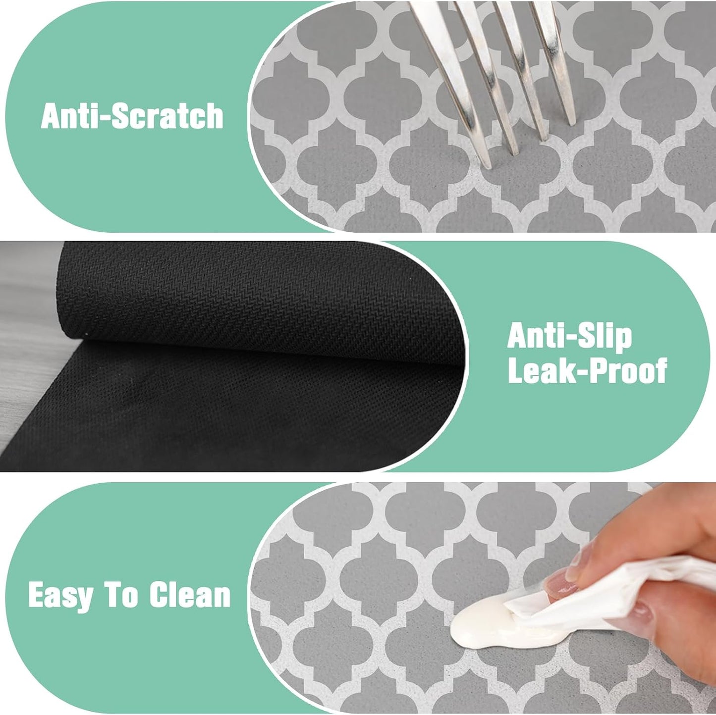 Kitchen Sink Splash Guard Faucet Mat 24" X 5.5" Tropical Leavesl Absorbent Fast Drying Mat Faucet Draining Mat Sink Splash Guard Behind Faucet Drip Catcher for Kitchen Bathroom