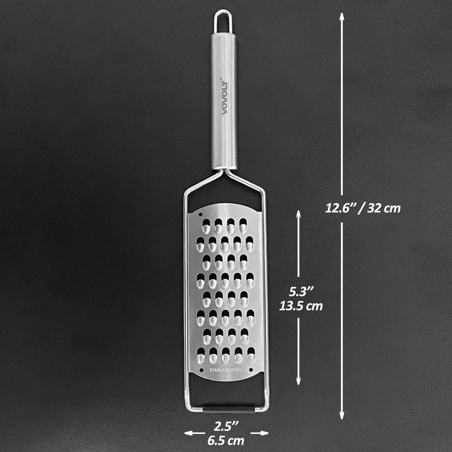 4-Pcs Pro Set Zester Grater Set, Cheese Grater with Razor-Sharp Stainless Steel Blade, Fine/Coarse/Extra Coarse/Slider Attachment