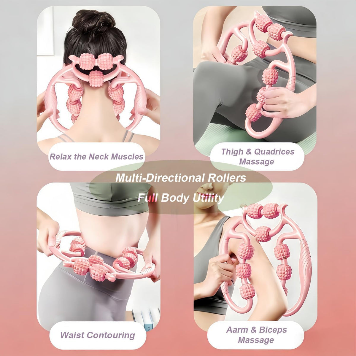 Full Body Massage Tool, Pink, 25cm Length