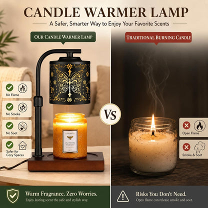 Candle Warmer Lamp Adjustable Height Dimmable for Jar Candles Hummingbird