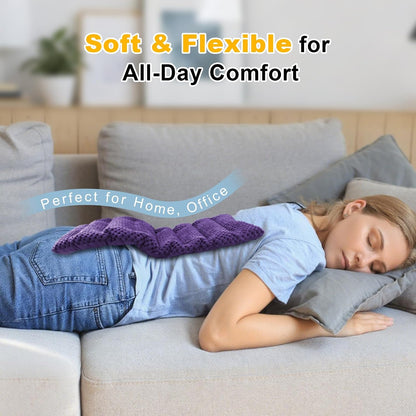 Microwave Heating Pad 16x7 inches Microwavable Heat Pack for Muscle Pain Relief Moist Rice Clay Bean Bag Pack Heat Therapy for Shoulders, Lower Back, Abdomen Cramps Hot Cold Compress Reusable 1.8 LBS