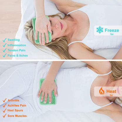 Gel Ice Packs for Injuries Reusable 2 Packs Hot Cold Gel Wrap with Strap