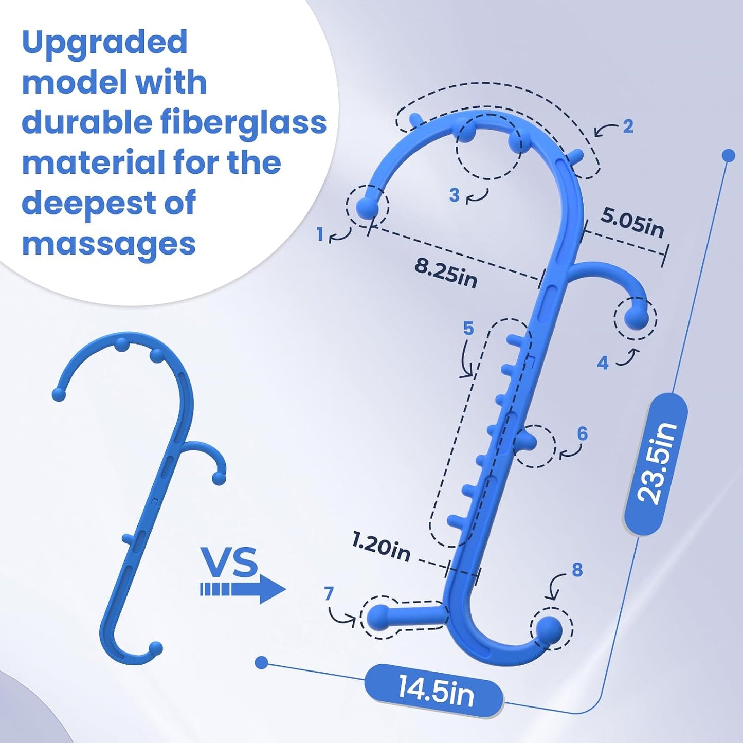 Ranarose Deep Tissue Back & Neck Massager for Body Muscle Pain Relief | Trigger Point Massage Tool for Full Body, Shoulders, Legs, Muscle Knot Remover, for Self-Massage, Pressure Point Massage Tool