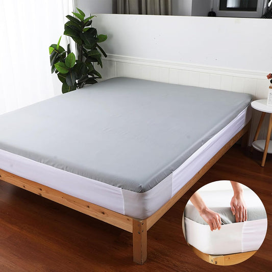 Fitted Bed Sheet Straps Sturdy Bed Sheet Strap Holder Bedroom Sheet Fasteners Keep Sheets in Place Reusable Elastic Mattress Straps for All Mattress Sizes (King)