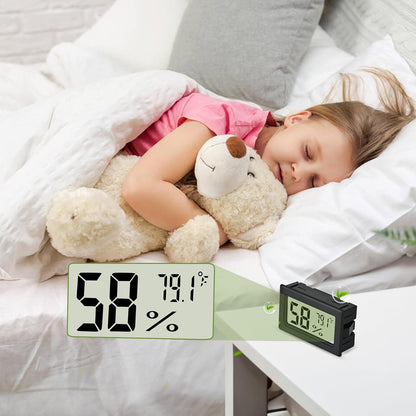 Humidity Meter Indoor Thermometer 6-Pack Mini Digital Thermometer Hygrometer Indoor Temperature Humidity Meters Gauge LCD Display Fahrenheit (℉) for Greenhouse, Reptile Tank, Cellar, Closet