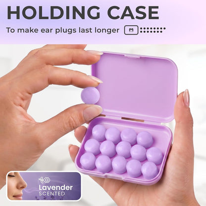 Peace&Quiet PQ Silicone Ear Plugs for Sleeping - 15 Wax Earplugs for Sleep and Swimming Ear Plugs, Soft Ear Covers for Sleeping and Water, Noise Cancelling