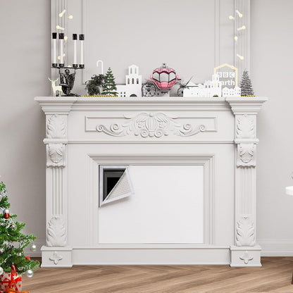 Fireplace Cover,Adjustable Size Fit Up to 39 x 55 Inch with Aluminium Foil Layer,Keep Drafts Out Stop Heat Loss,Draft Stopper Covers for Fireplace Frame Fireplace Screen