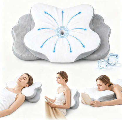 Pain Relief Cervical Neck Pillow for Sleeping, Ergonomic Pillow Cozy Sleeping, Odorless Memory Foam Pillow for Side Back Stomach Sleepers