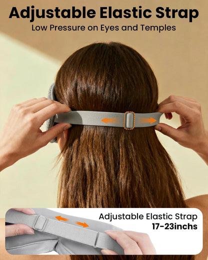 Cordless Heated Eye Mask, Rechargeable Mask with 4 Heat Levels for Dry Eyes