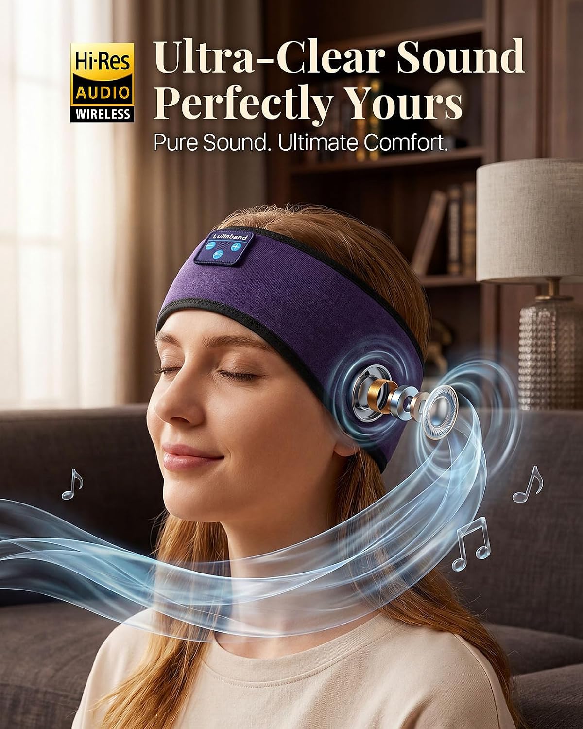 Lullaband Headband Headphones for Sleeping Bluetooth 5.4 Sleep Headphones