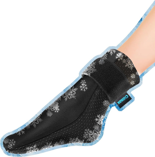 Foot Ice Pack Sock,Gel Cold Hot Therapy Neuropathy Sock Pain Relief for Feet,Full Foot Ankle Heel Toes Cooling Compress Wrap for Gout,Swelling,Sprains,Injuries Recovery