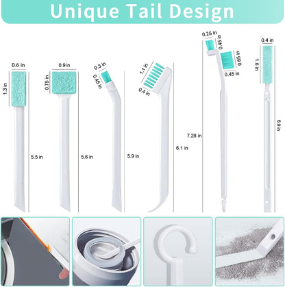 Lumkew Small Cleaning Brush Tight Spaces, 8pcs Crevice Cleaning Brushes Tool for Household Use, Tiny Cleaning Brush Mini Parts Humidifier Toaster