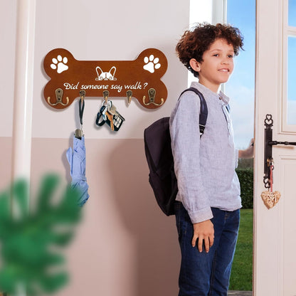 Dog Leash Holder forwall,Coat RackHooks, Mount Storage Organizer