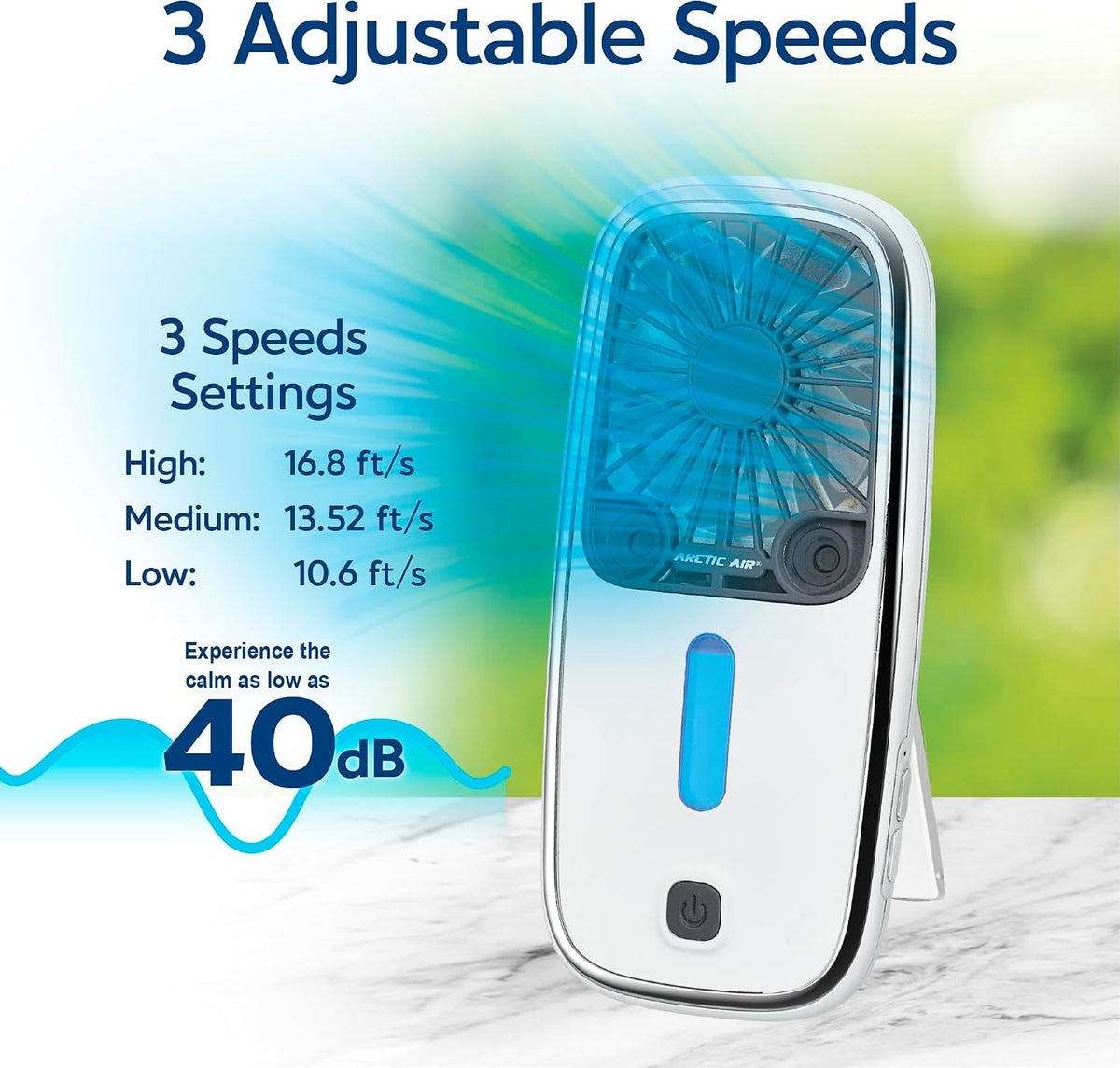 Arctic Air Pocket Chill Handheld Mini Fan, Portable Personal Cooling Fan