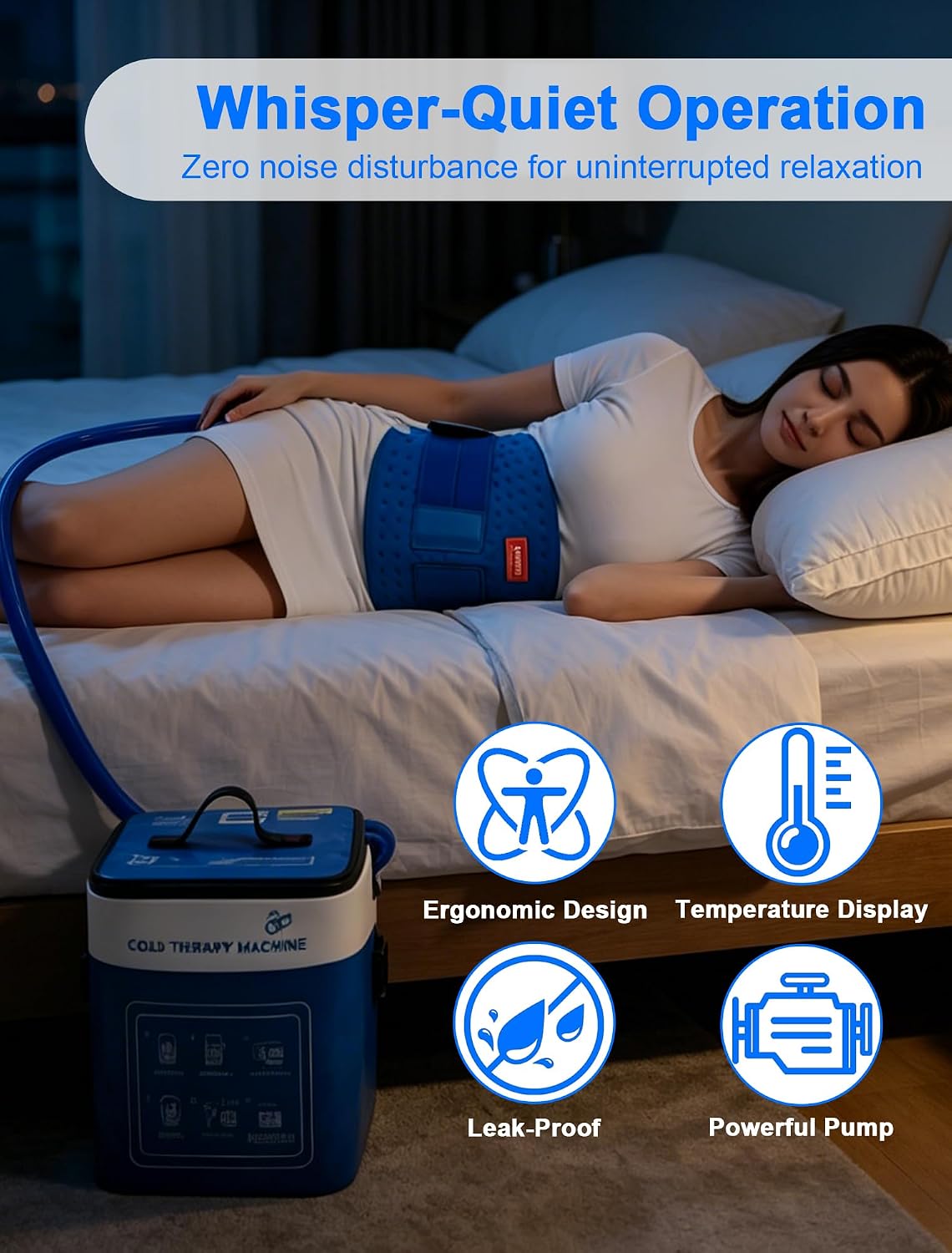 Ankle Foot Ice Pack Wrap for Cold Therapy Machine, Replacement Pad Only for Cryotherapy Unit, Cold Water Therapy for Plantar Fasciitis Relief, Post-Surgery & Injury Recovery - Universal Connector