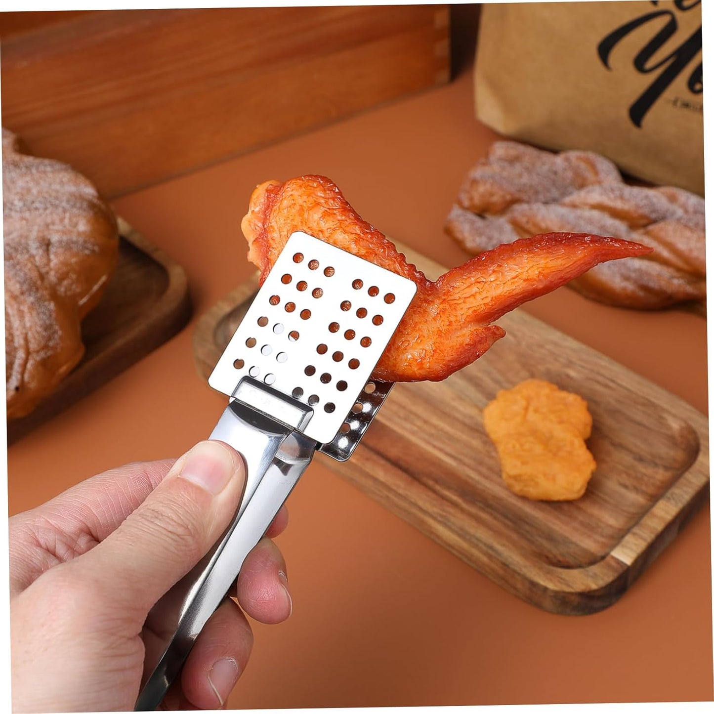 Stainless Steel Tea Bag Squeezer Tongs for Kitchen Food Use Silver | Comfortable Handling, Dishwasher Safe Cleanup, Stainless Steel Build, Silver Finish for Everyday Kitchen Use