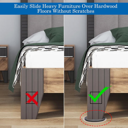 Furniture Sliders for Carpet, 8 Pcs 7" Round Furniture Moving Sliders, Heavy-Duty Furniture Movers - Reusable Carpet Sliders, Move Any Item Quickly, Easily and Safe!