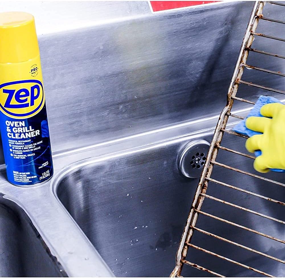 Zep Oven & Grill Cleaner 19oz & Zep Wall Cleaner 18oz - ECBD001 | Heavy-Duty Oven & Grill Cleaner and Foaming Wall Cleaner tackle baked-on grease, wall scuffs, and kitchen messes.