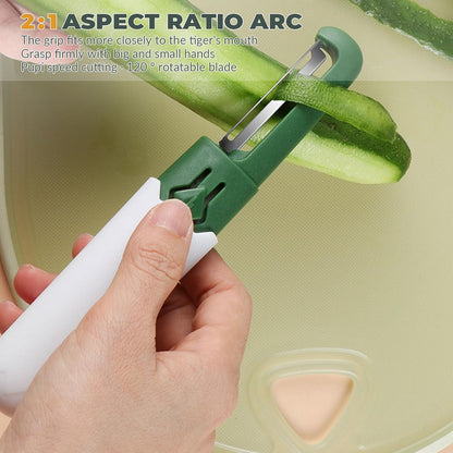 2 in 1 Paring Peeler Knife Multifunctional Stainless Steel Peeler,Creative Fruit and Vegetable Dual-Use Peeler Knife, Outdoor Portable Safety Cover Peeling Fruit Peeler, Kitchen gadgets (pink)