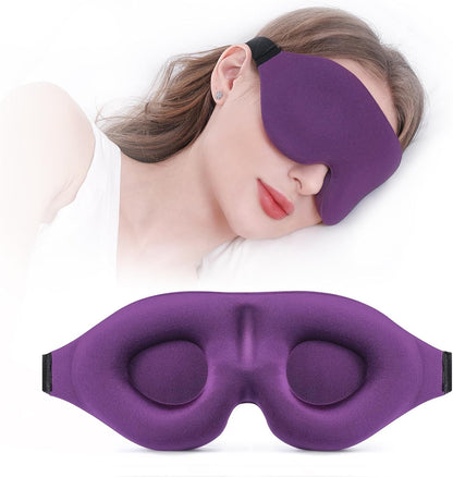 YIVIEW Sleep Mask for Side Sleeper, Complete Light Blocking 3D Sleeping Eye Mask, Soft Breathable Eye Cover for Women Men, Relaxing Zero Pressure Night Blindfold | Soft Breathable Eye Cover for Women Men, 3D Sleeping Eye Mask Black, Relaxing Travel