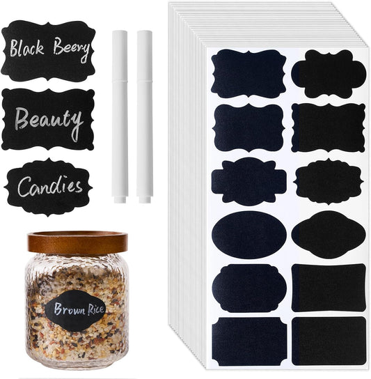 Homrelaxy 360 Pcs Chalkboard Labels Stickers for Glass Jars, 2.1"x 1.4"