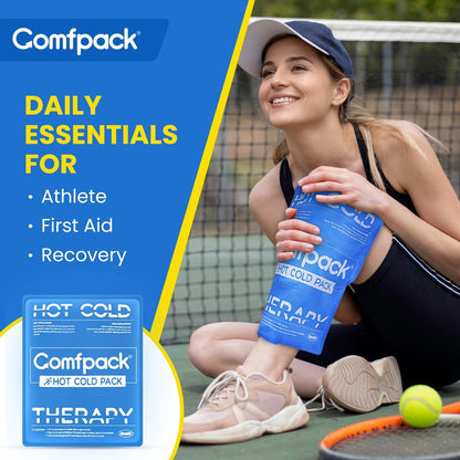 Comfpack Soft Ice Packs for Injuries Reusable, Double Side Hot Cold Therapy