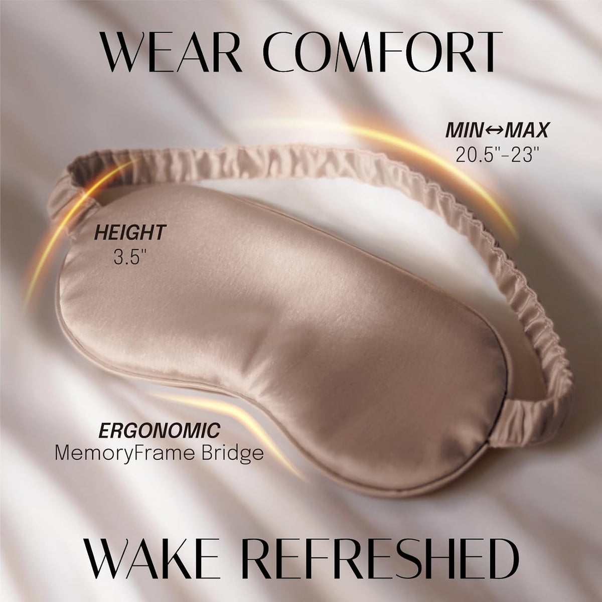 OLESILK 100% Mulberry Silk Sleep Mask for Women - Zero-Pressure Blackout