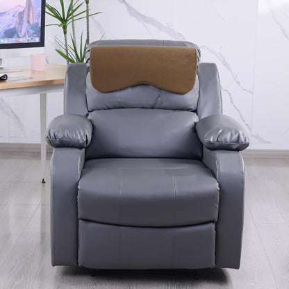 HOMBYS Cervial Neck Pillow for Recliner, Foam Headrest Cushion for Sleeping, Medium Firm Neck Support for Couch, Office Chair and Car, Non-Slip Backing and Elastic Straps, Dark Grey