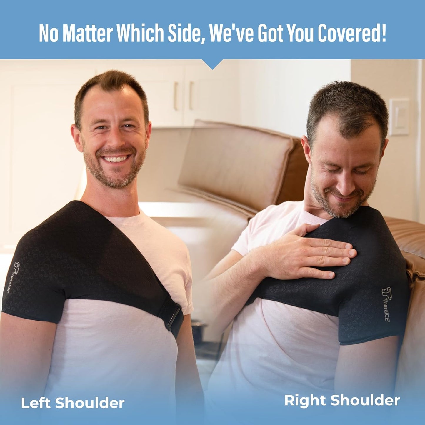 TheraICE Shoulder Ice Pack Wrap PRO, Compression Sleeve for Rotator Cuff | FocusZone Extra Cooling, Frozen Shoulder Support Brace, Post-Surgery Recovery, Men & Women