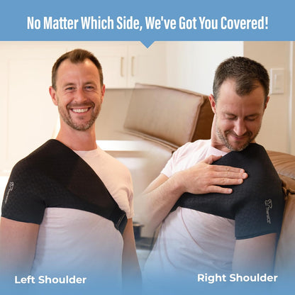 TheraICE Shoulder Ice Pack Wrap PRO, Compression Sleeve for Rotator Cuff | FocusZone Extra Cooling, Frozen Shoulder Support Brace, Post-Surgery Recovery, Men & Women
