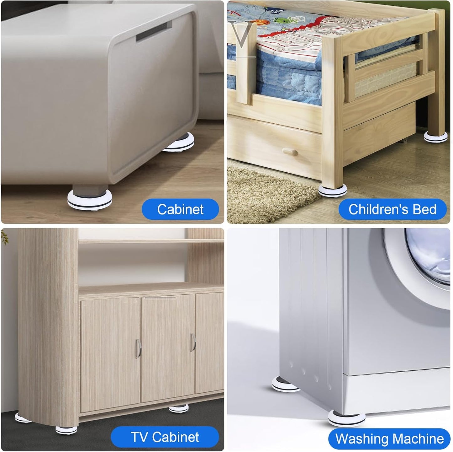 Heavy Duty Furniture Lifter 4 Appliance Roller 163 LBS Load Capacity Wheels + Adjustable Lifting Tool Lever Suitable Easy Safe Moving Sofas Couch Washer Dryer Refrigerator Bed