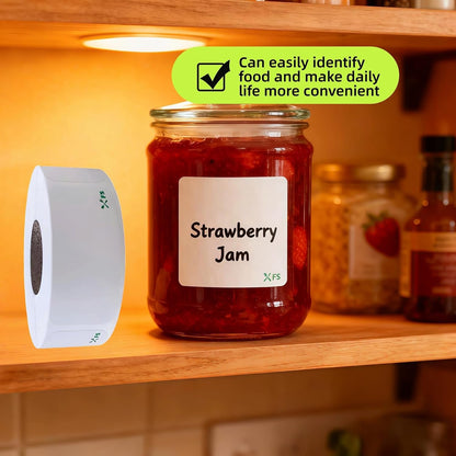 500 Food Storage Stickers Refrigerator Freezer Paper Label Removable Blank Food Labels, Water/Oil/Tear Resistant with Perforation Line for Freezer Food Containers Jars Pantry