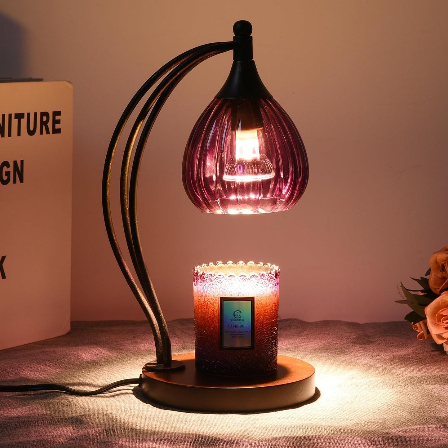 Candle Warmer Lamp with Timer and Dimmer - Electric Melter for Scented Jar Candles - Housewarming, New Home Decor