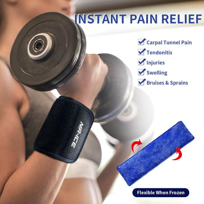 MR.ICE Knee Ice Pack Wrap 2 Packs,Reusable Ice Packs for Knee Replacement Surgery, Gel Cold Therapy Pack for Injuries, Surgery Recovery, Arthritis, Swelling, Bruises, Joint & Muscle Pain Relief