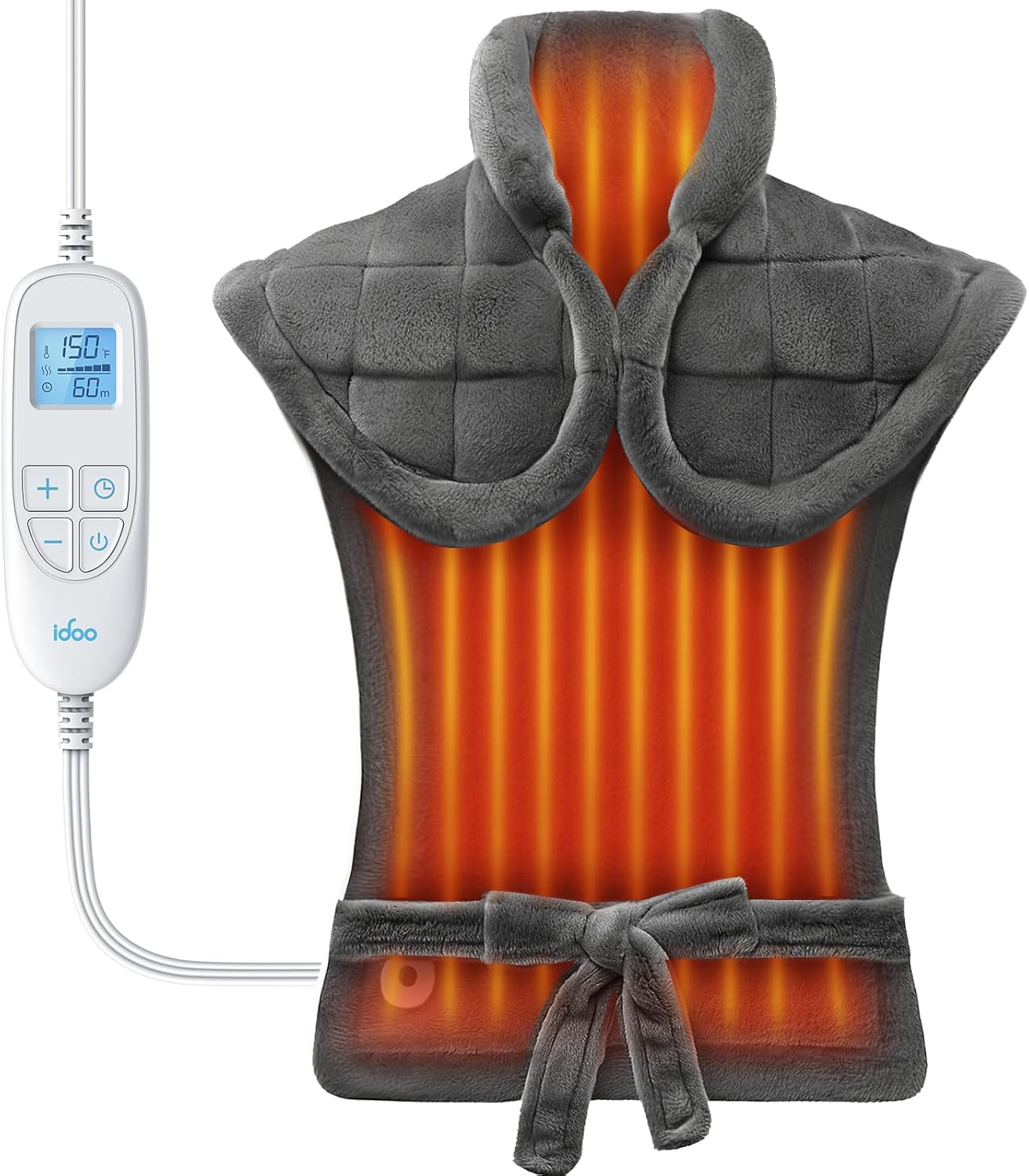 iDOO Heating Pad for Back Pain Relief, Birthday Gifts for Men Women Her Mum, FSA Eligible Items Only List, Weighted Heating Pad for Neck & Shoulders, ETL Electric Heat Pad, 24"x33"